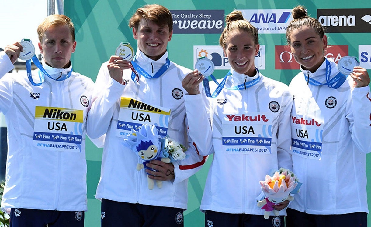 U.S. Strikes Silver in FINA World Championships 5K Team Relay