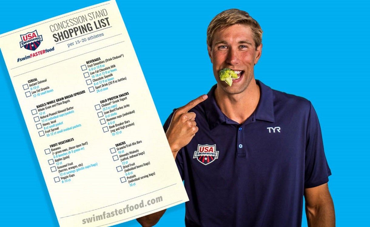 #swimFASTERfood Concession Stand Shopping List