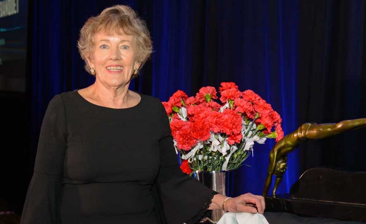 Burch Honored for 32 Years of Service with USA Swimming Award