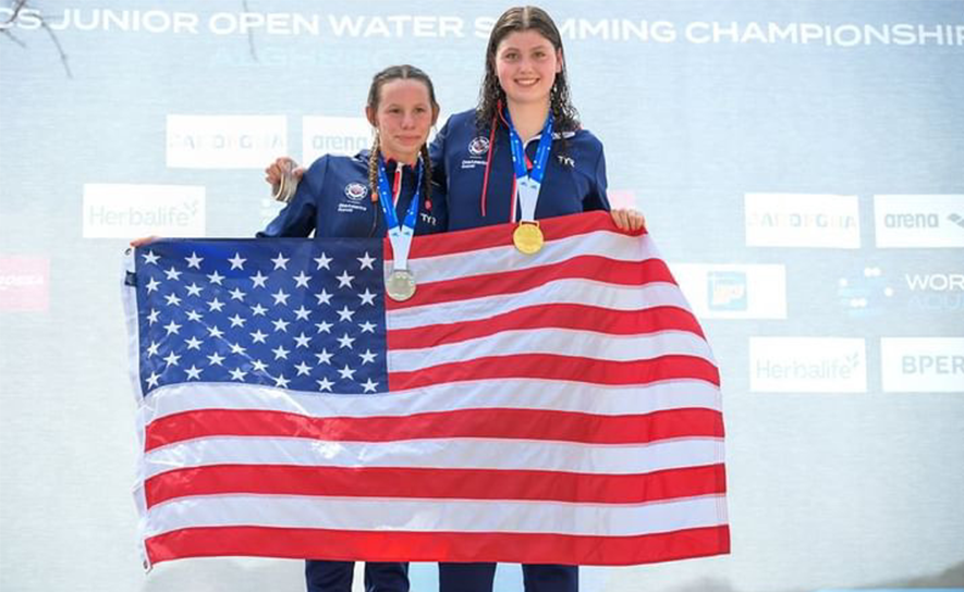 Brinkleigh Hansen and Claire Weinstein - 2024 Open Water World Juniors