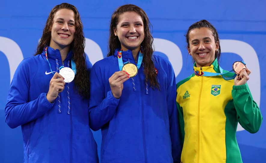 Meaghan Raab, Claire Rasmus and Larissa Oliveira - 2019 Pan Ams