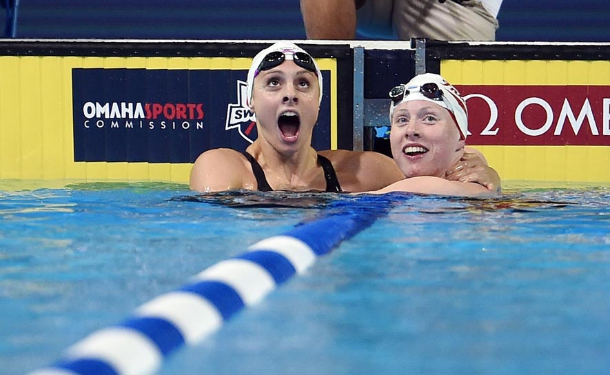 Katie Meili and Lilly King - 2016 Olympic Trials