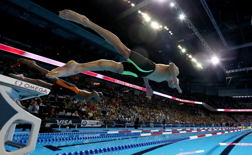 Michael Phelps Race Start - 2016 Trials
