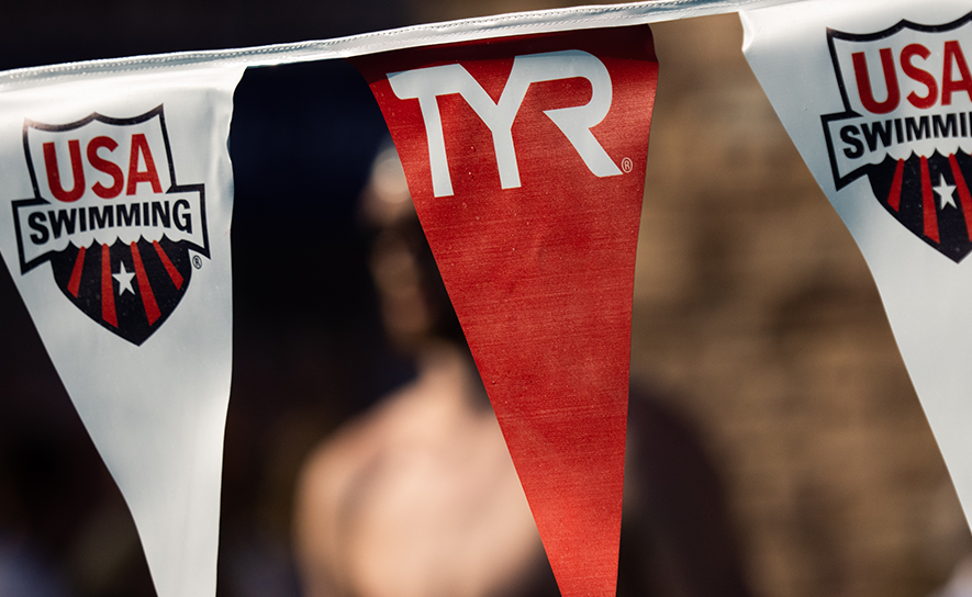 Generic TYR Backstroke Flags Blurred Background