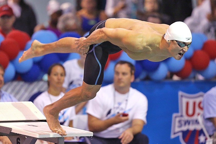 Nathan Adrian Race Start - arena Pro Swim Series