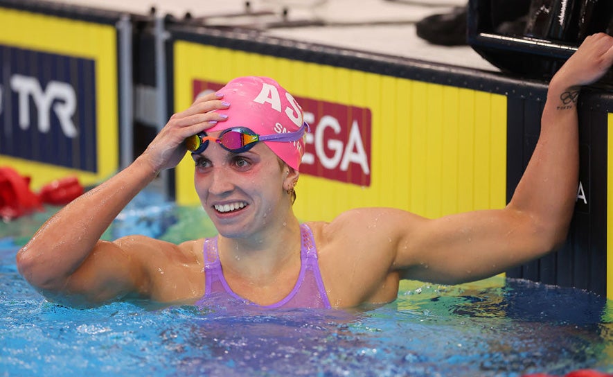 Regan Smith After Race - 2023 TYR Pro Swim Series Westmont