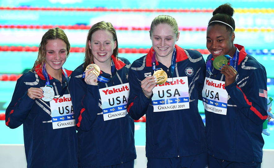 2019 Worlds Women's 4x100 Medley Relay Medals