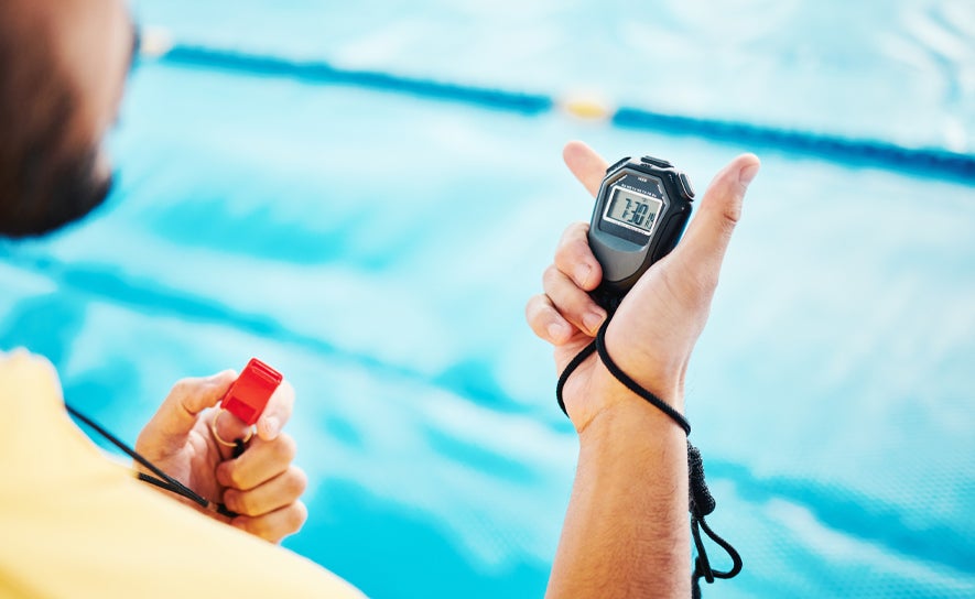 Coach with Stopwatch