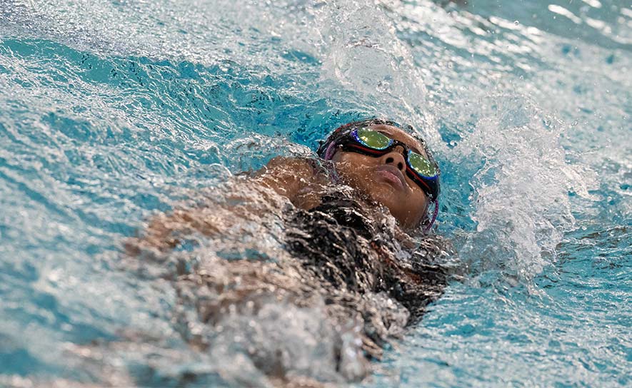 Female Age Group Backstroke Swimmer