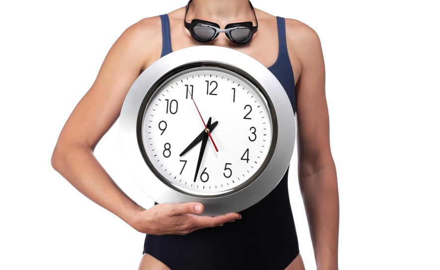 Swimmer with Clock