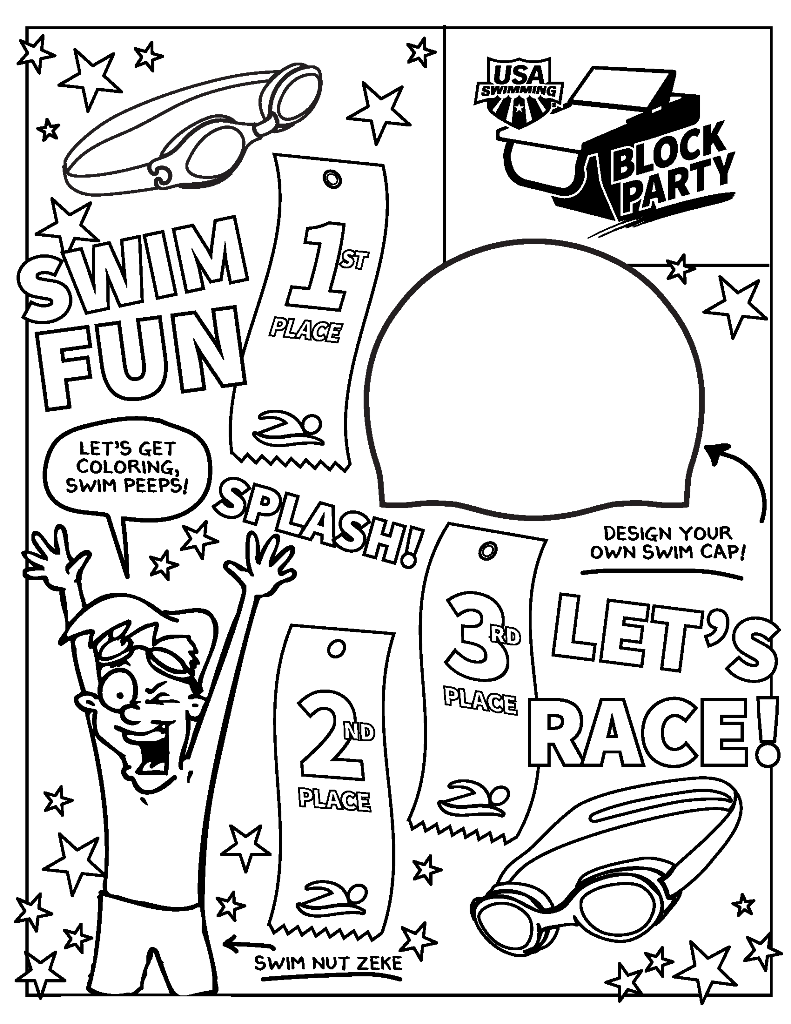 Block Party Coloring Page