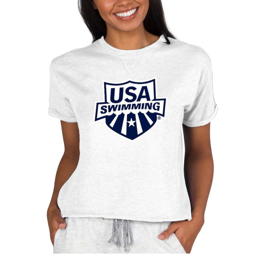 Prepare to cheer on your favorite athletes as they compete for the gold by grabbing this USA Swimming Mainstream Terry Short Sleeve Sweatshirt Top from Concepts Sport. The top has a stylish design and comfortable fit, making it perfect for going to a watch party or lounging at home. The bold USA Swimming graphics will help to show off your spirit. |https://fanshop.usaswimming.org/womens-concepts-sport-oatmeal-usa-swimming-mainstream-terry-short-sleeve-sweatshirt-top/p-130000269001459299+z-98-3088559162?_ref=p-SFLP:m-GRID:i-r11c1:po-34|0|cal4