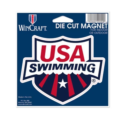 You're a devoted USA Swimming fan and love celebrating them as often as possible. Now you can show off that loyalty when you get this Team Swimming 5'' x 5.25'' Die Cut Magnet from WinCraft. Featuring crisp graphics, this awesome perfect for you to celebrate your love of USA Swimming. |https://fanshop.usaswimming.org/wincraft-navy/red-usa-swimming-5-x-525-die-cut-magnet/p-15926726545509+z-9504-548155939?_ref=p-DLP:m-GRID:i-r3c0:po-9|0|stt9