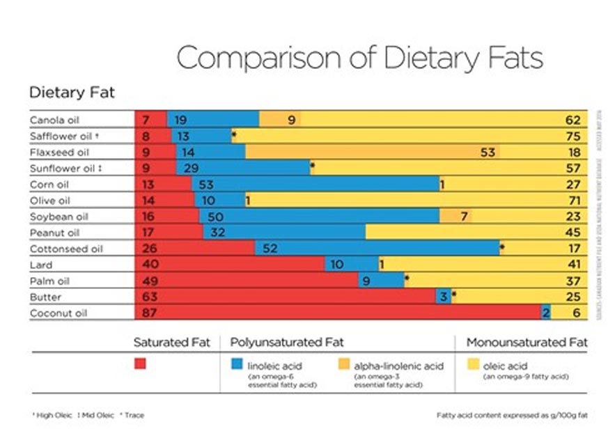Dietary Fats Chart